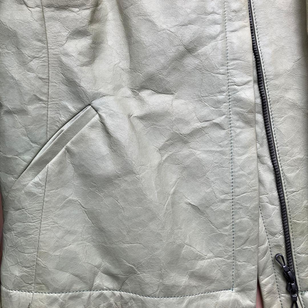 EMPORIO ARMANI シングルライダースジャケット 42