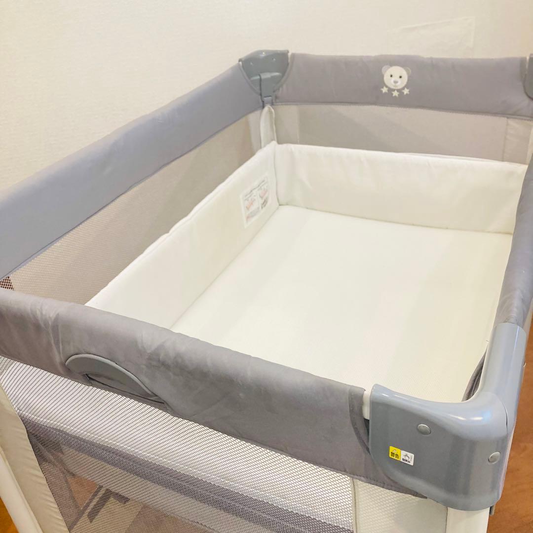 Aprica ベビーベッド　ココネルエアー　グレーベアー