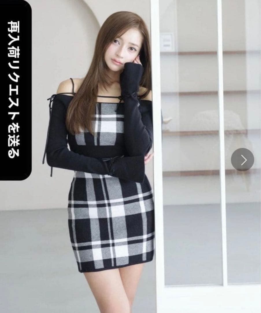 Randy String core mini dress ワンピース