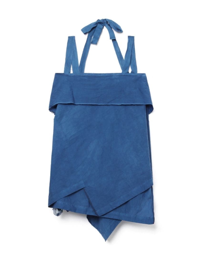 2024ss コムデギャルソン タオTAO 手染めインディゴ リボン装飾ベスト