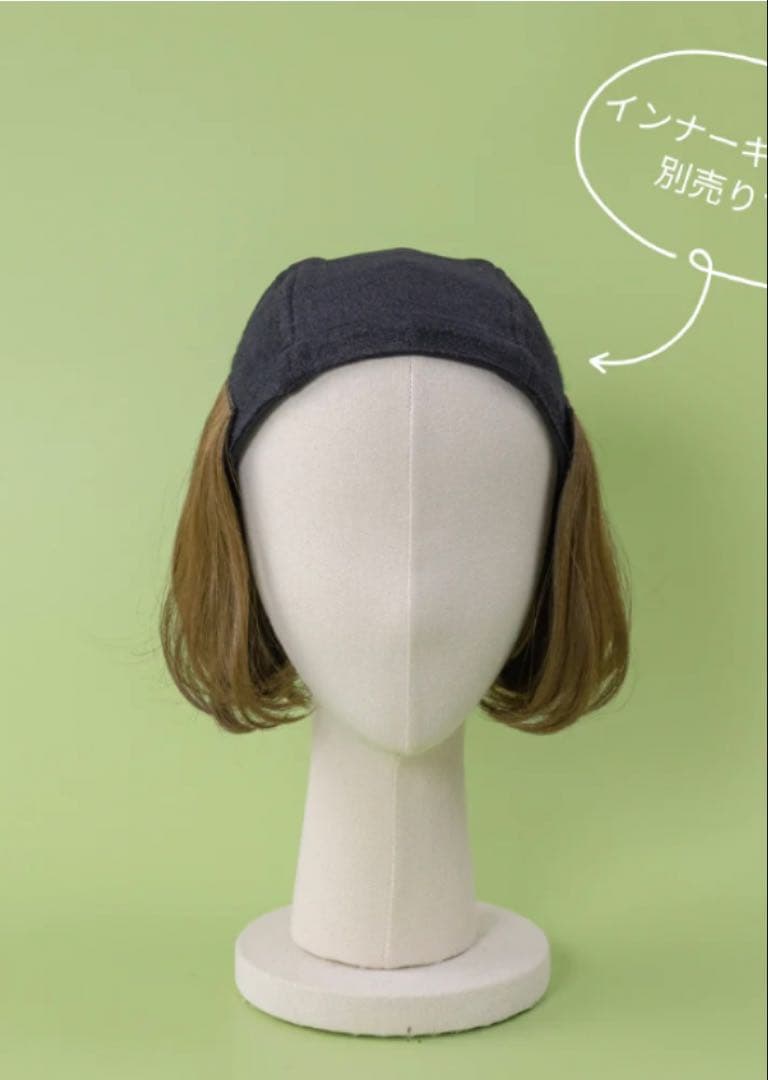 BALEN 前髪WIG、襟足WIG&インナーキャップ　3点セット