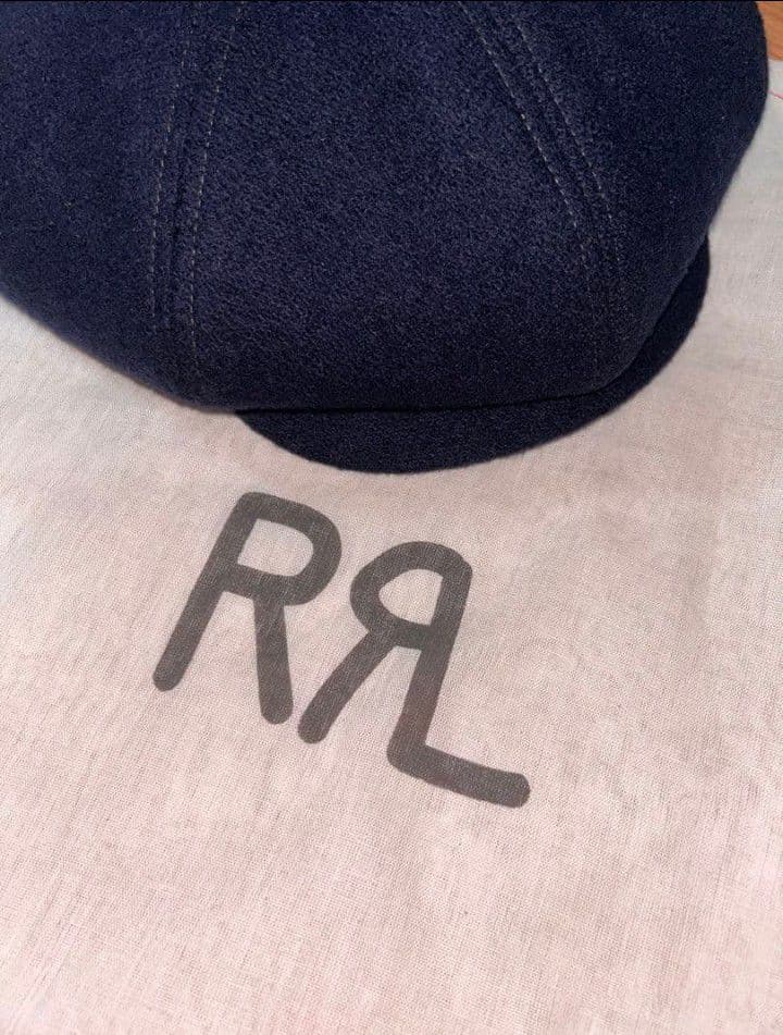 ほぼ未使用 RRL ダブルアールエル ウール キャスケット ダークネイビー