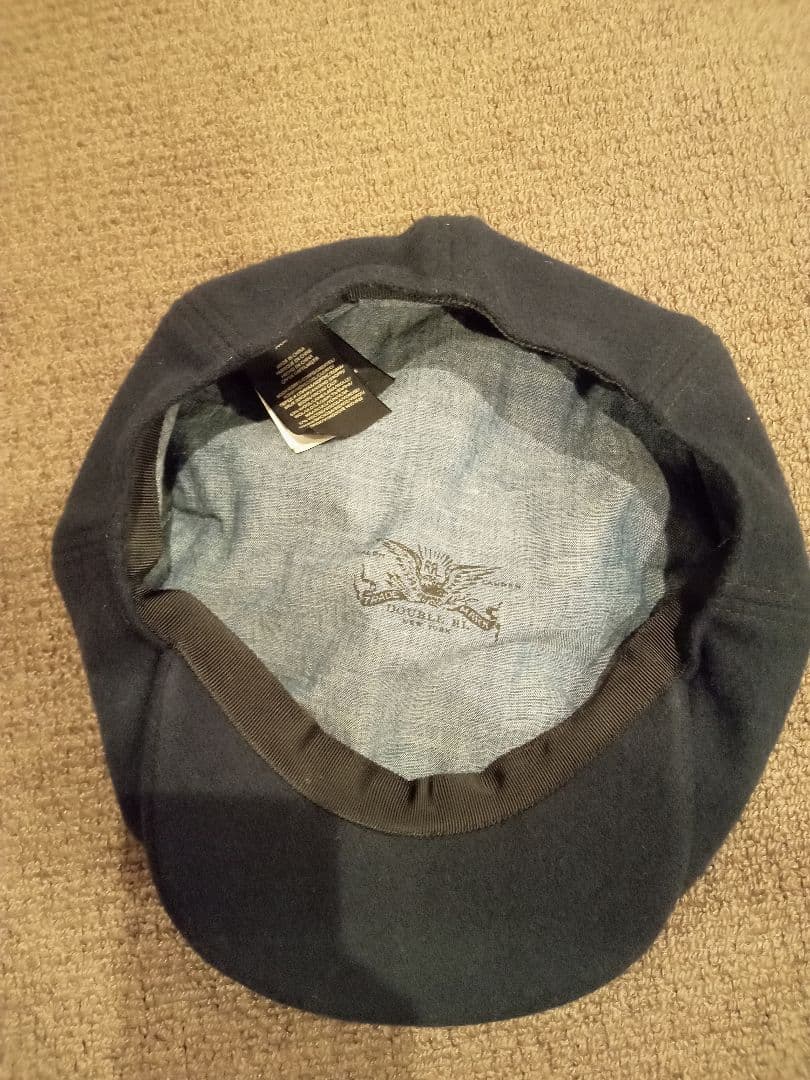 ほぼ未使用 RRL ダブルアールエル ウール キャスケット ダークネイビー