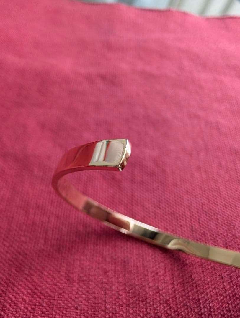 K18 ハンドメイド バングル 約12.4g