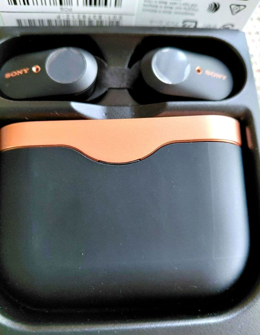 SONY WF-1000XM3 ワイヤレスイヤホン 黒×オレンジ