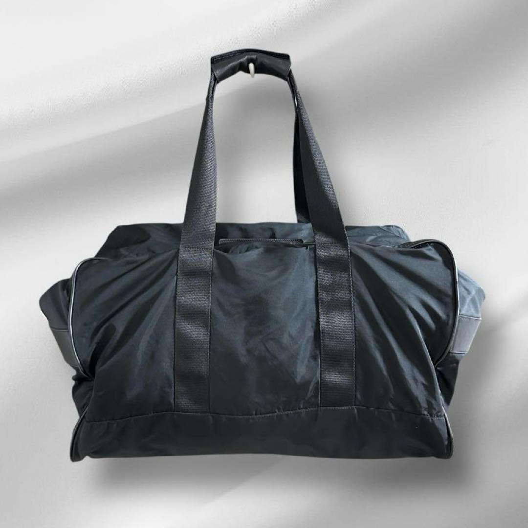 【美品】 プラダ ボストンバッグ ナイロン サフィアーノ ギャランティ付き