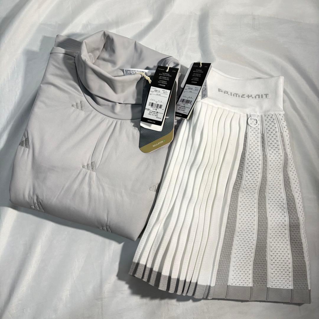 専用様　未使用adidas ゴルフ　セットアップ　モックネック　プリーツスカート