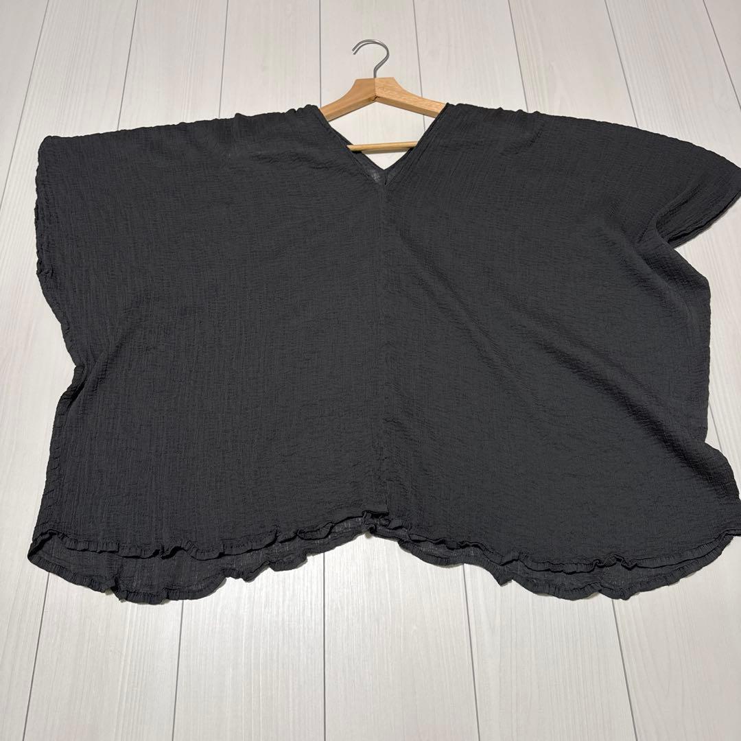 me イッセイミヤケ チュニック フリル裾 グレー フリーサイズ