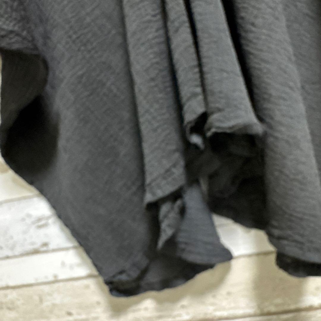 me イッセイミヤケ チュニック フリル裾 グレー フリーサイズ