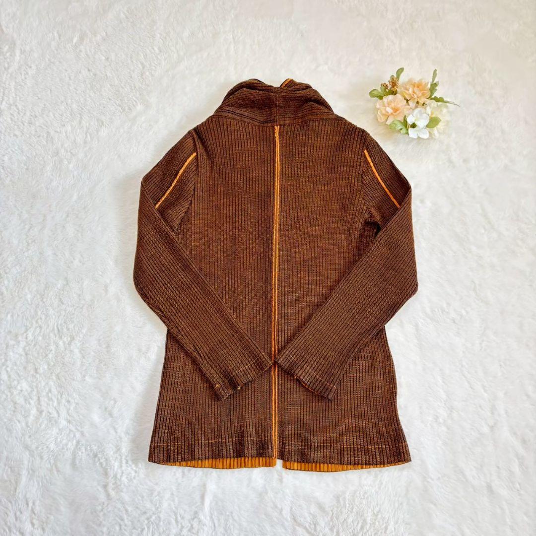 イッセイミヤケ　ISSEY MIYAKE 　プリーツ　ジャケット　ブラウン
