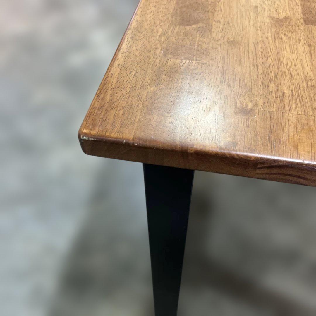 【THE TABLE】 /ラバーウッド ブラウン × Black Steel