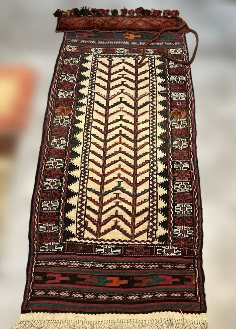 ア*ィ様 オールドキリム　手織りラグとラクダ飾りのセット