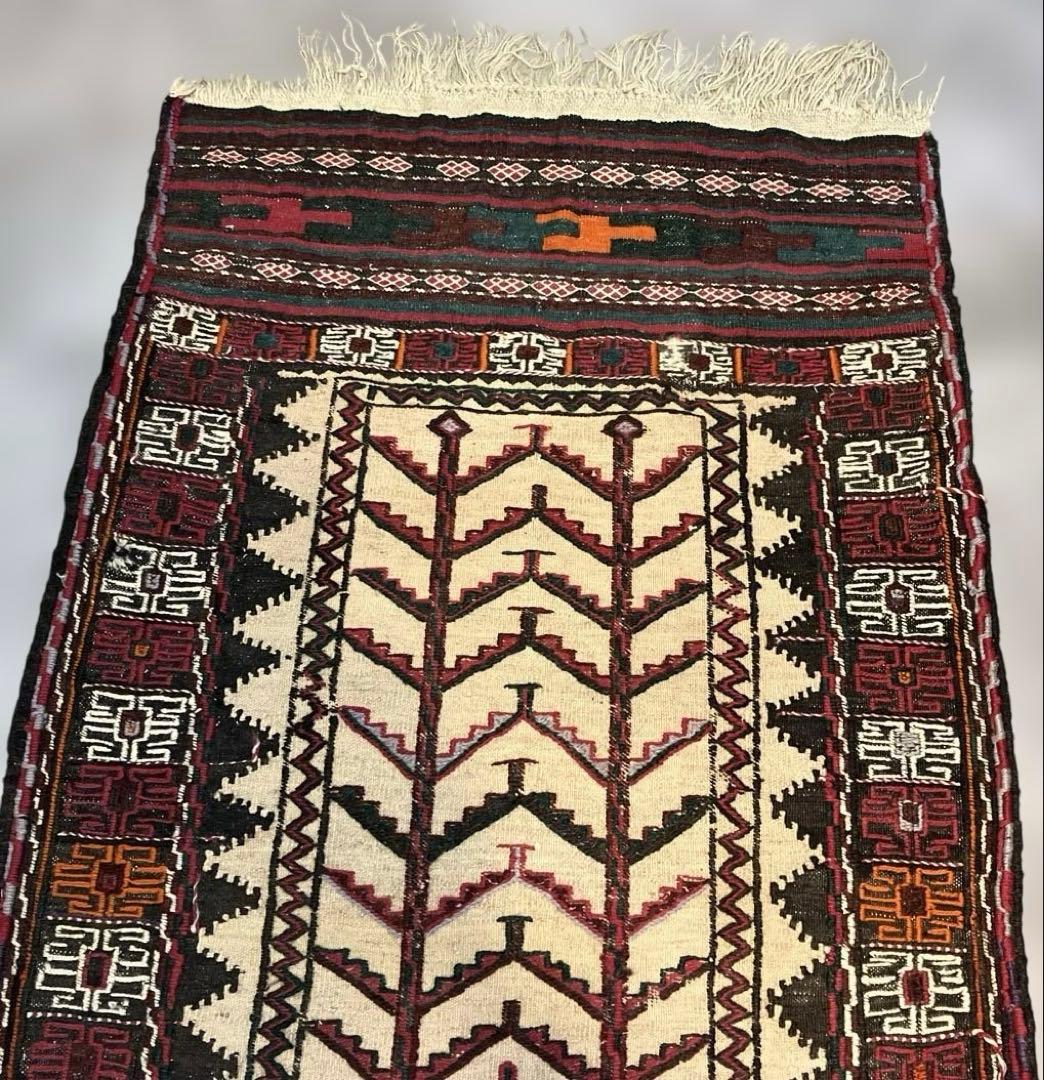 ア*ィ様 オールドキリム　手織りラグとラクダ飾りのセット