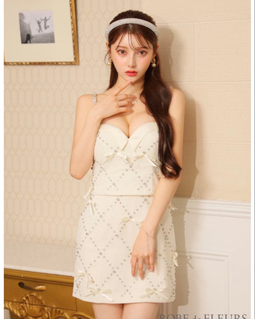 連*)様 ROBE de FLEURSミニキャバドレス(fm3741) XS