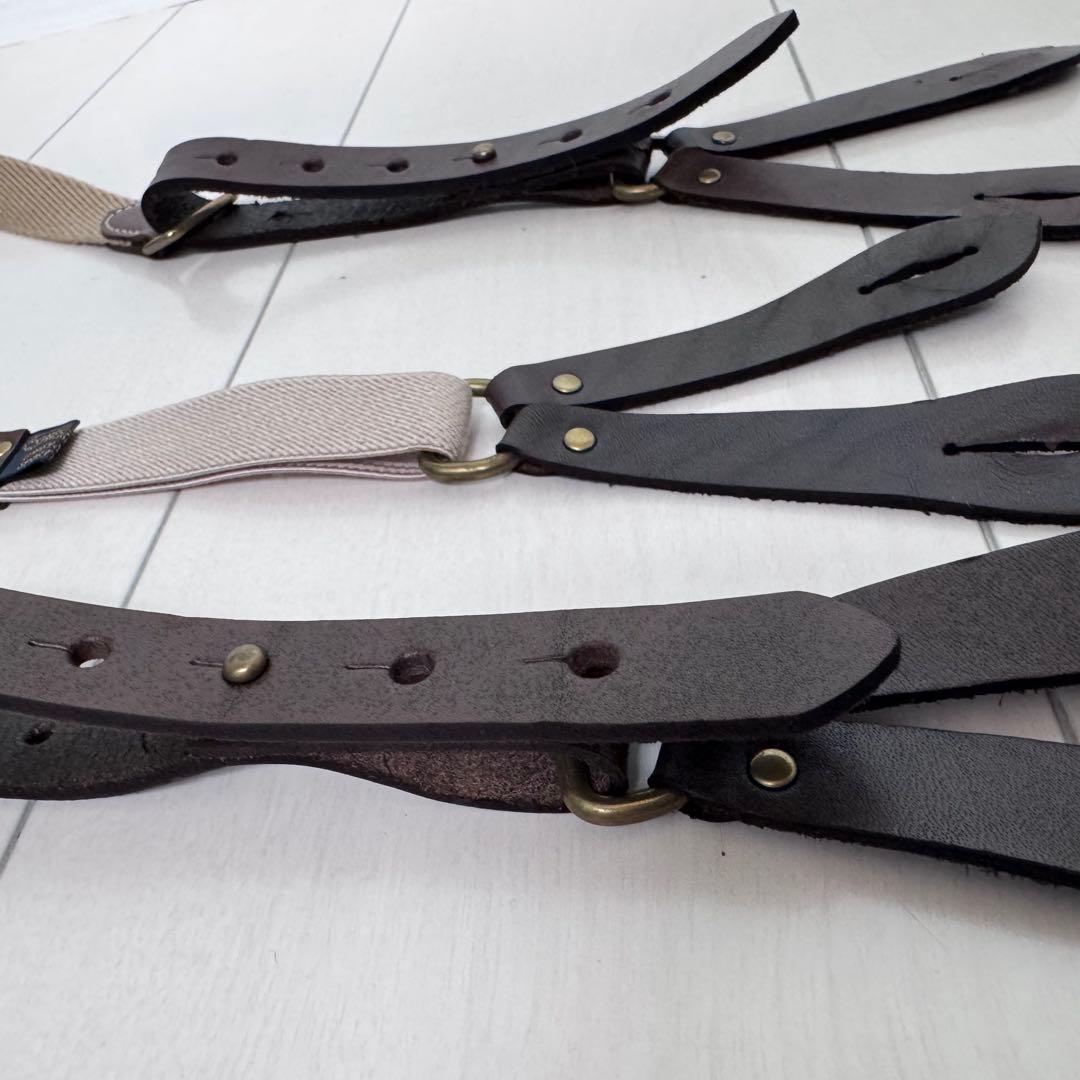 gypsy&sons キャンバスレザーサスペンダー　ボタン式　19SS