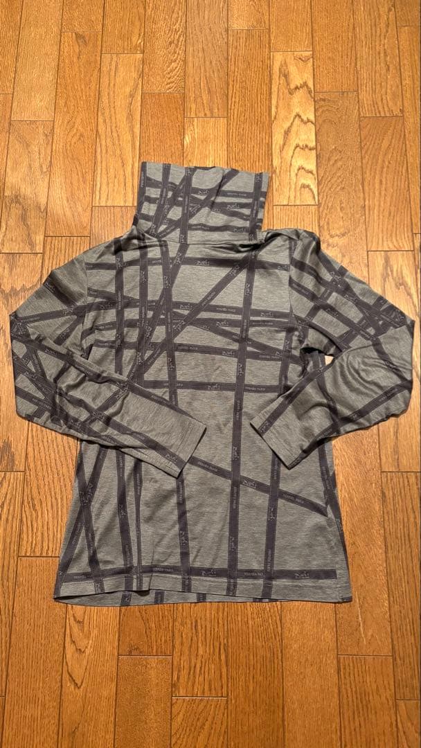 HERMÈS エルメス マルジェラ期 リボン柄 ロングシャツ XS