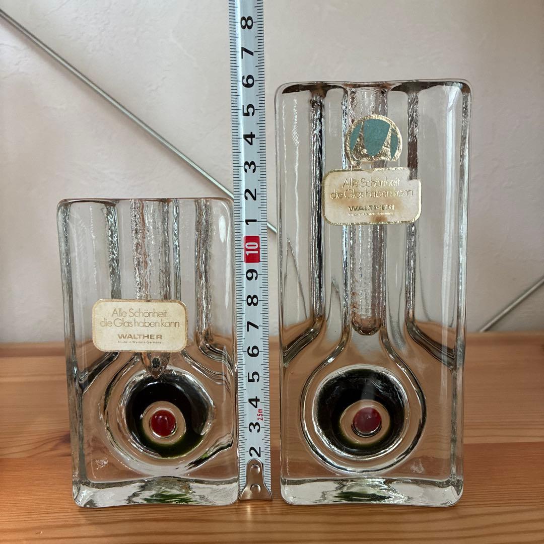 WALTHER ワルターグラス　ガラス　花瓶　フラワーベース　一輪挿し　ドイツ