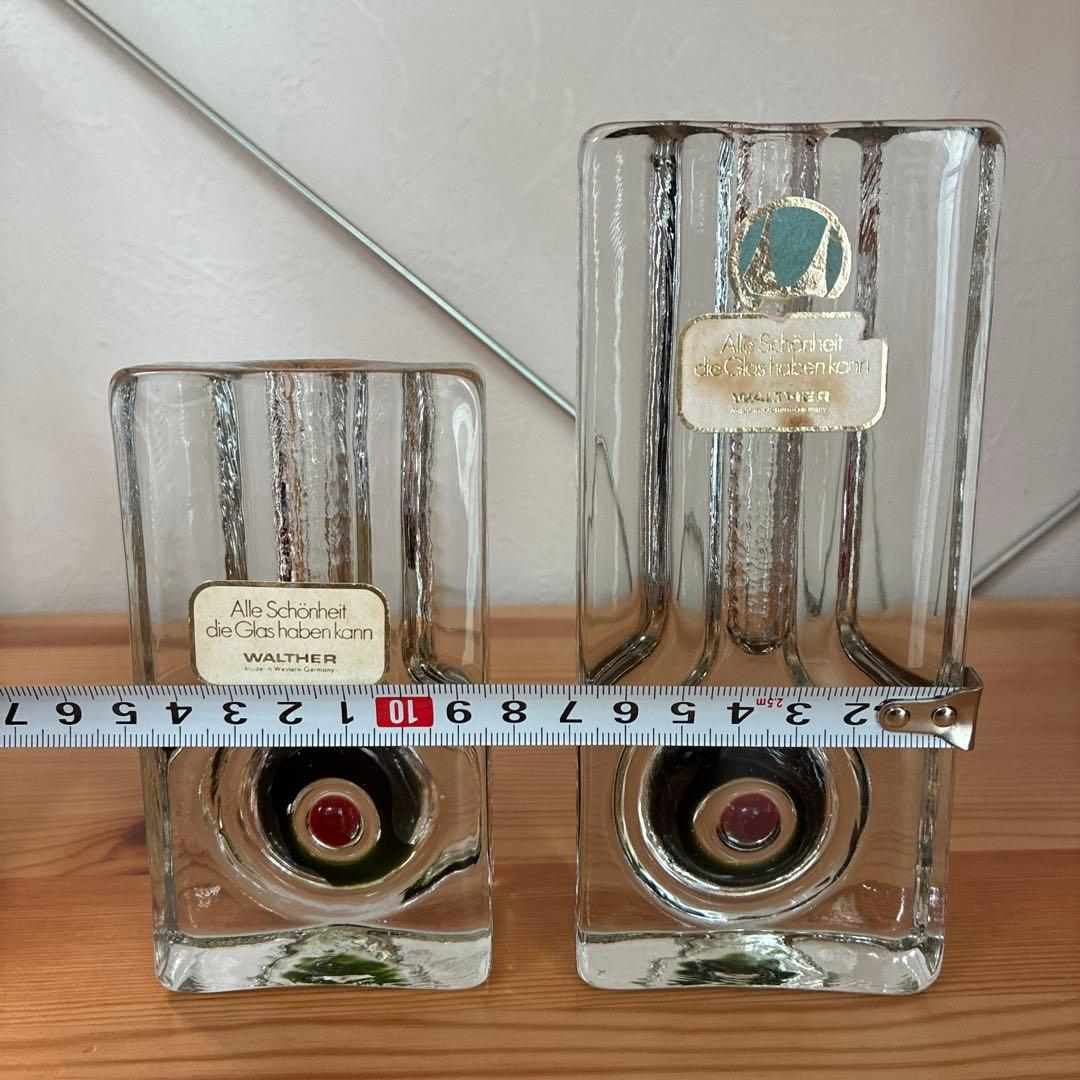WALTHER ワルターグラス　ガラス　花瓶　フラワーベース　一輪挿し　ドイツ