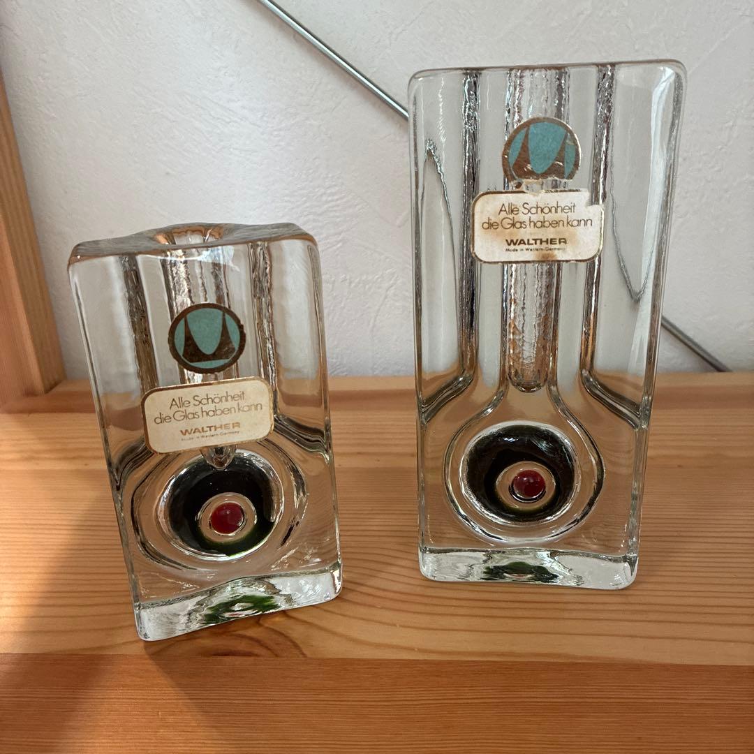 WALTHER ワルターグラス　ガラス　花瓶　フラワーベース　一輪挿し　ドイツ