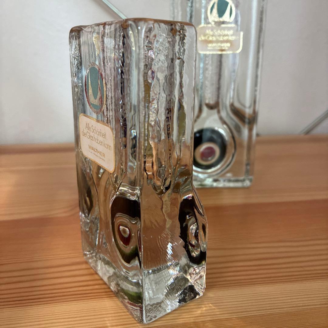 WALTHER ワルターグラス　ガラス　花瓶　フラワーベース　一輪挿し　ドイツ