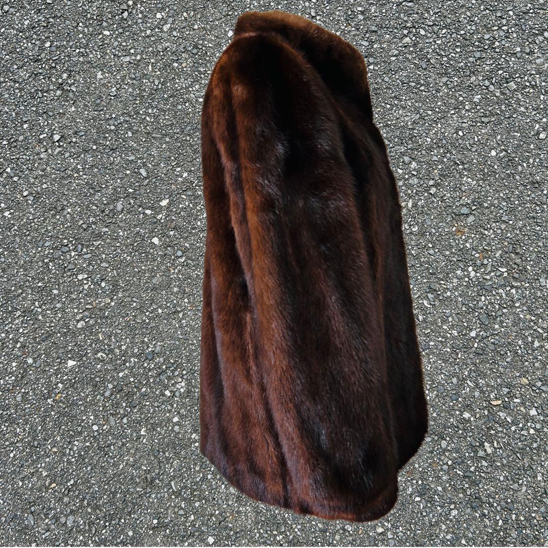 Silver Blu IEMURA 毛皮コート　リアルファー茶ハーフコート11号
