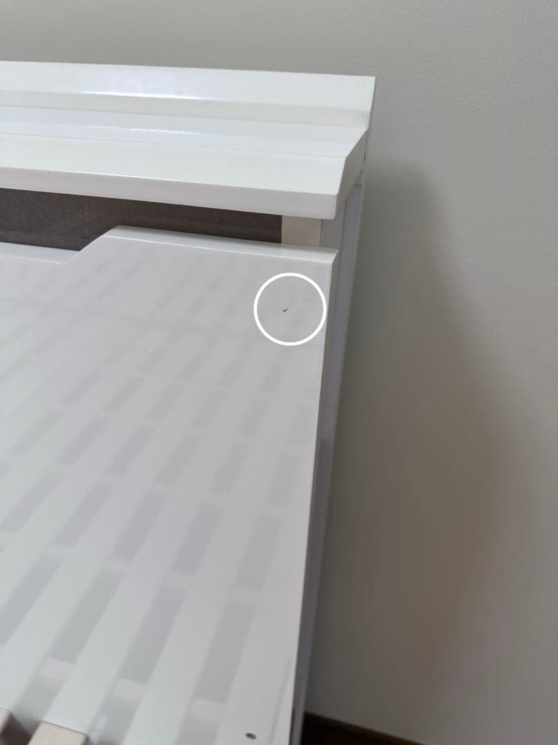 ニトリ　ダブルサイズ　すのこ　ベットフレーム　ホワイト