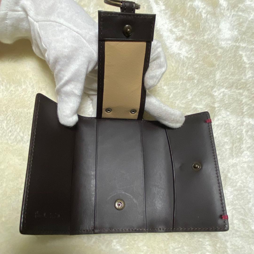 付属品完備❗️新品未使用✨ポールスミス　4連キーケース　コードバン　赤茶ボルドー色