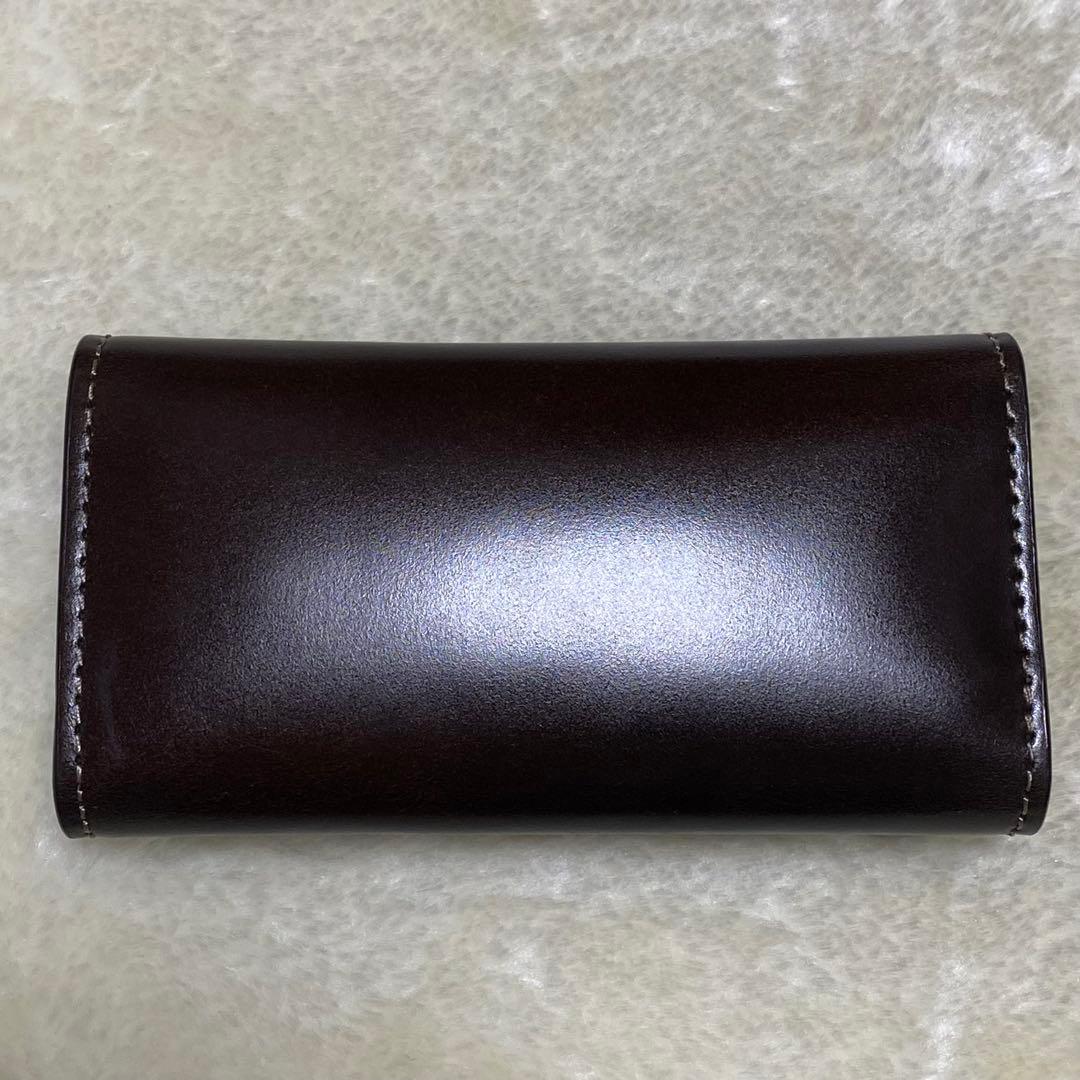 付属品完備❗️新品未使用✨ポールスミス　4連キーケース　コードバン　赤茶ボルドー色