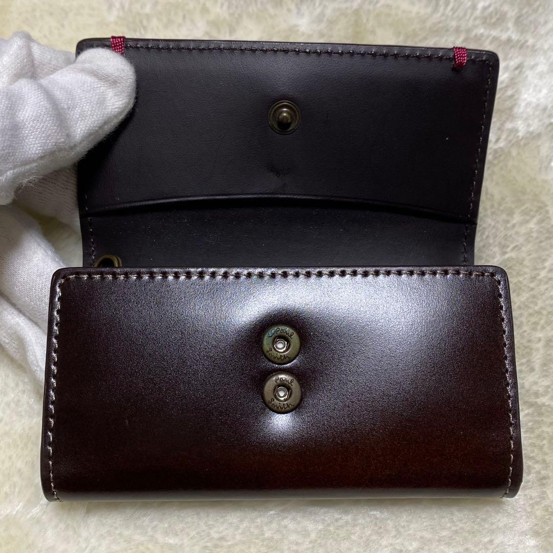 付属品完備❗️新品未使用✨ポールスミス　4連キーケース　コードバン　赤茶ボルドー色