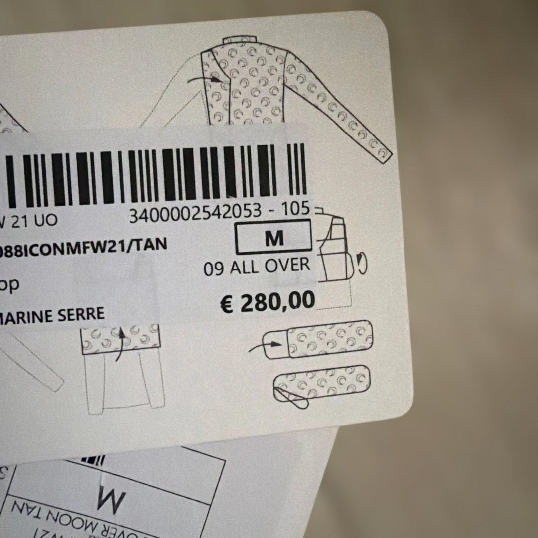 MARINE SERRE BORDERLINE 長袖Tシャツ