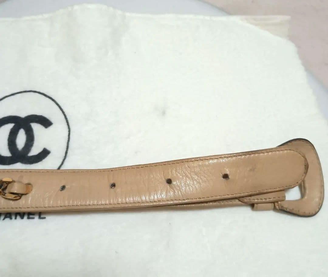 CHANELシャネルベージュ キルティングウエストポーチ シャネル ココマーク