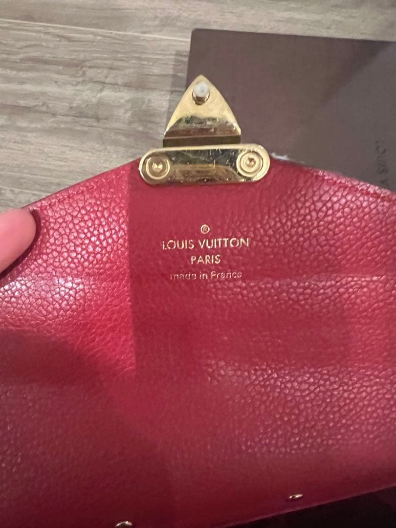 Louis Vuitton 長財布 黒/赤