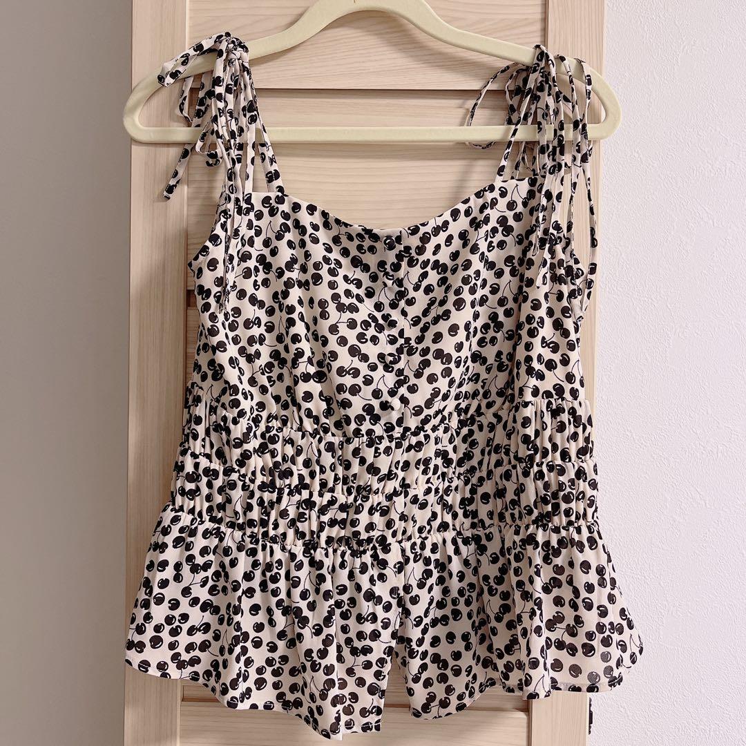 y*♡様 herlipto cherry pattern strap top チ