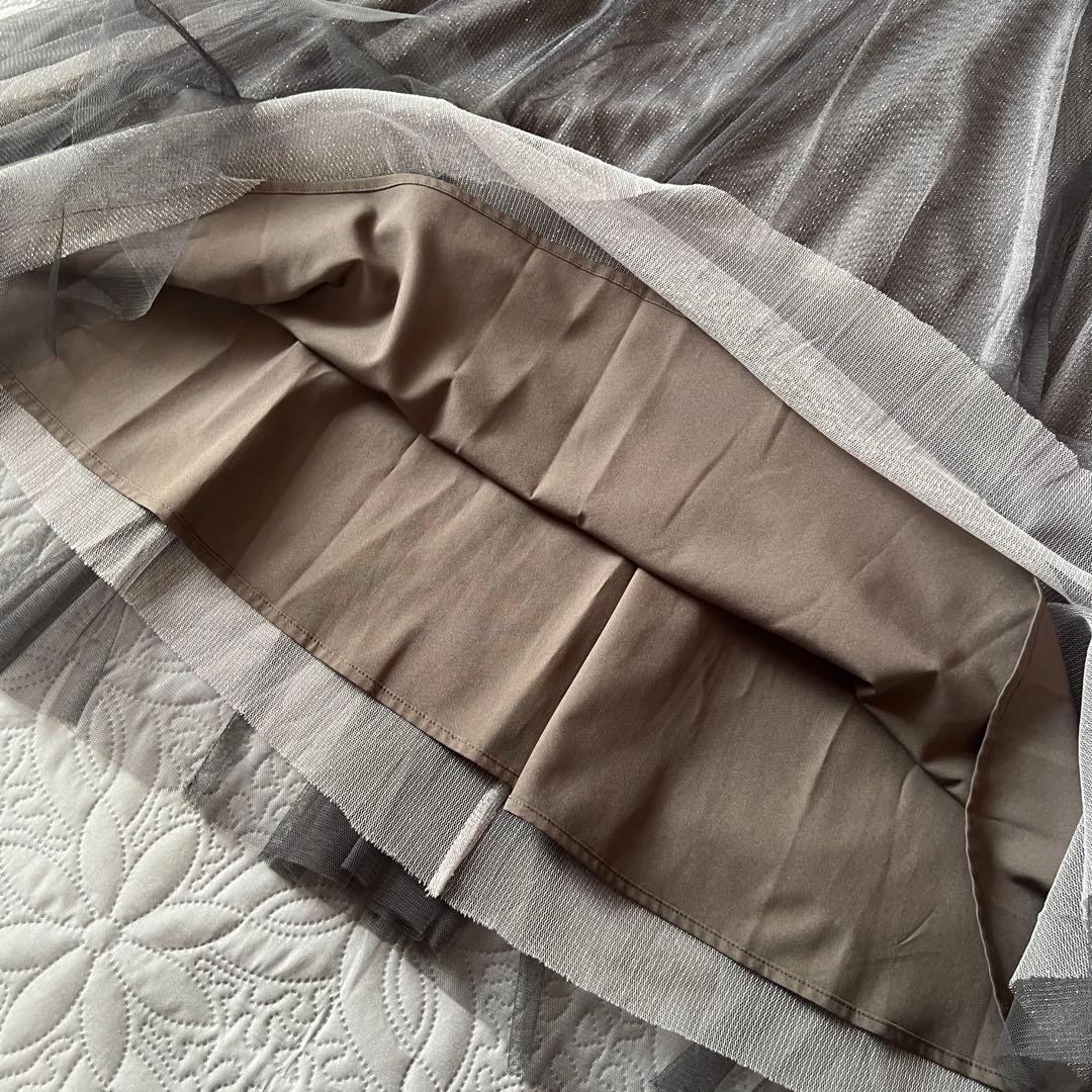 たっぴー 様DorryDoll ビスチェ風トップス ラメチュールワンピースドレス