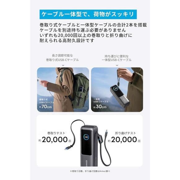 【新品】Anker Power Bank 25000mAh 165W 大容量