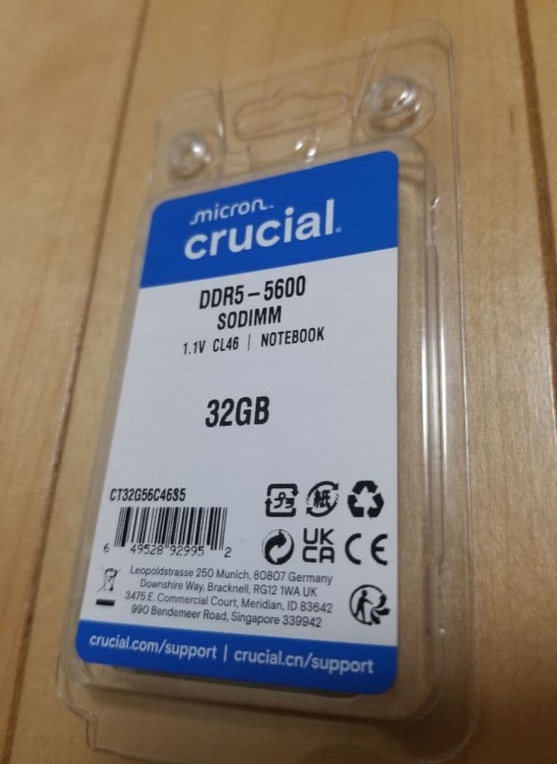 専用出品【ノート用】DDR5-5600 32GB(32GB×1)2個