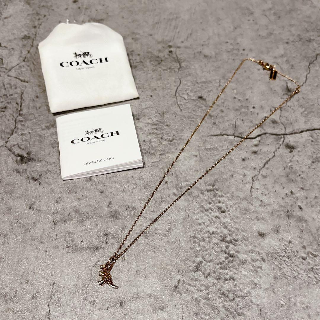 希少 美品 COACH コーチ スケルタル レキシー ペンダント ネックレス