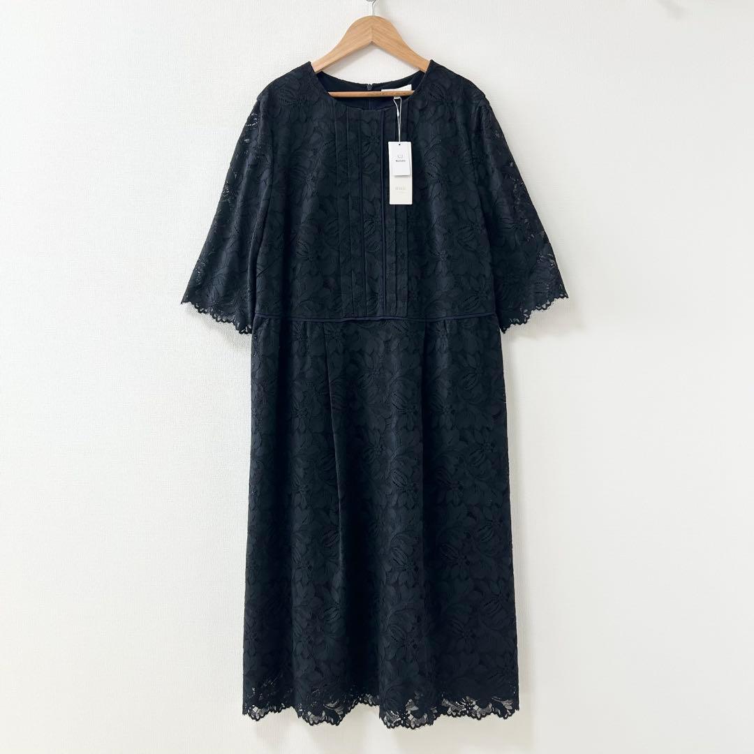 新品未使用✨自由区【洗える】フルールコードレース ワンピース　46