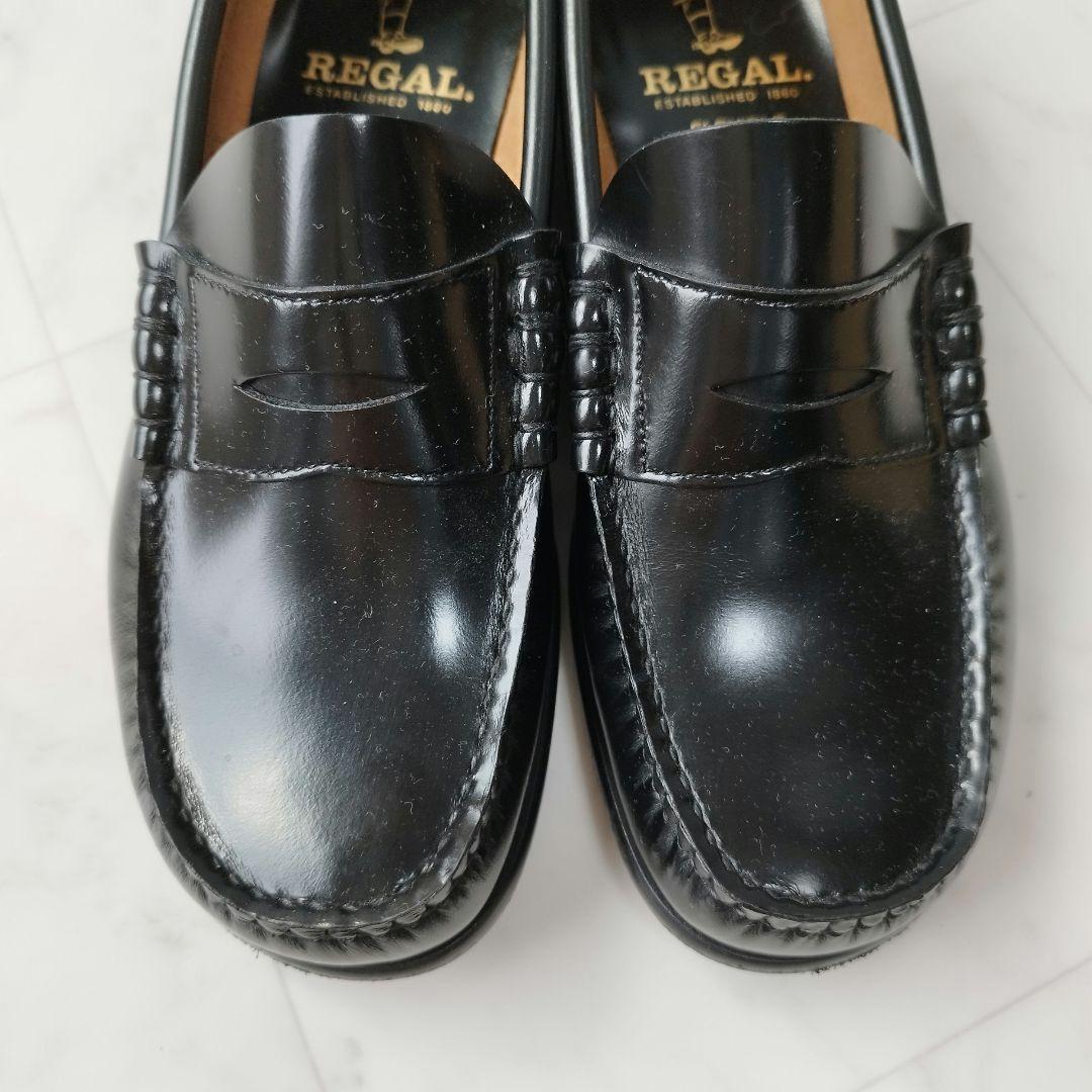 極美品　リーガル ローファー モカシン 本革 黒 24cm