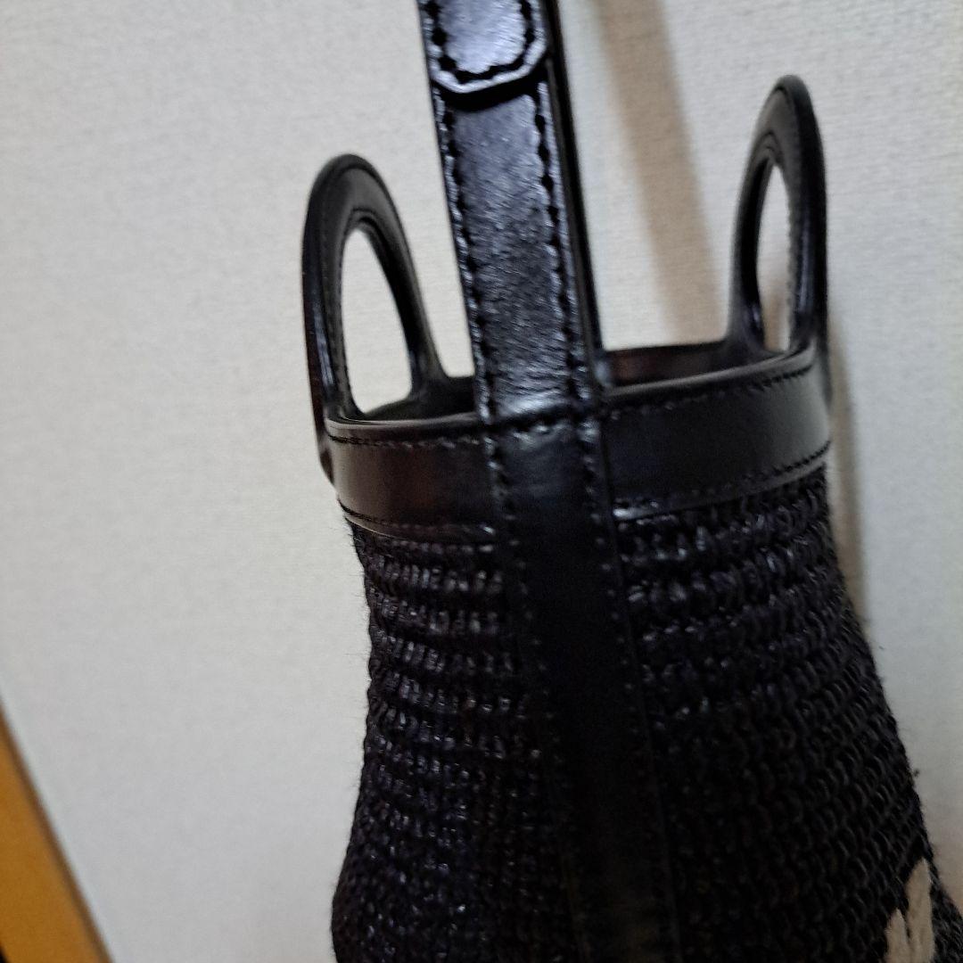 MARNIかごバッグ黒 トロピカリア