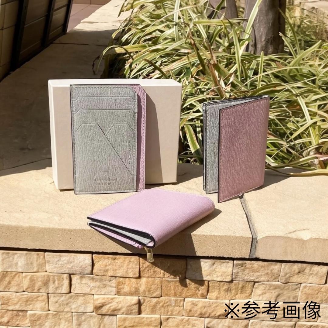 2364【新品 定価2.2万円】ラルコバレーノ★名刺入れ★レザー★ピンク★