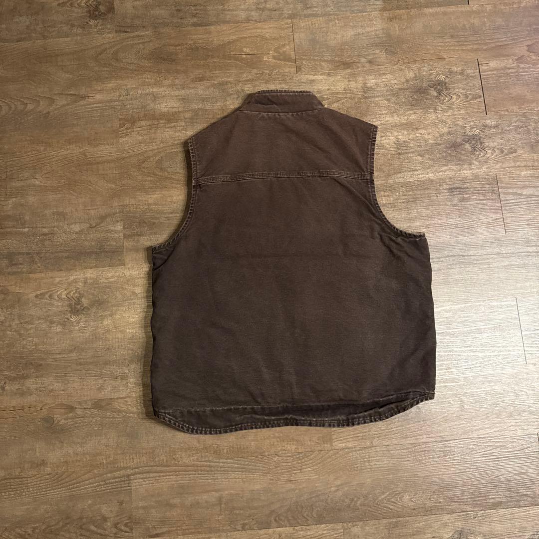 古着　フェード カーハート ダックベスト ブラック
