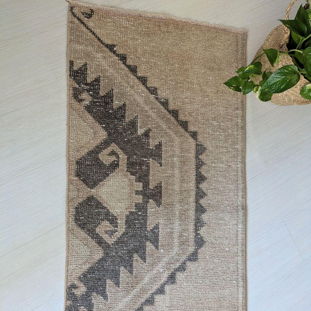 50×100 ベージュトルコヴィンテージラグ　ミニサイズ