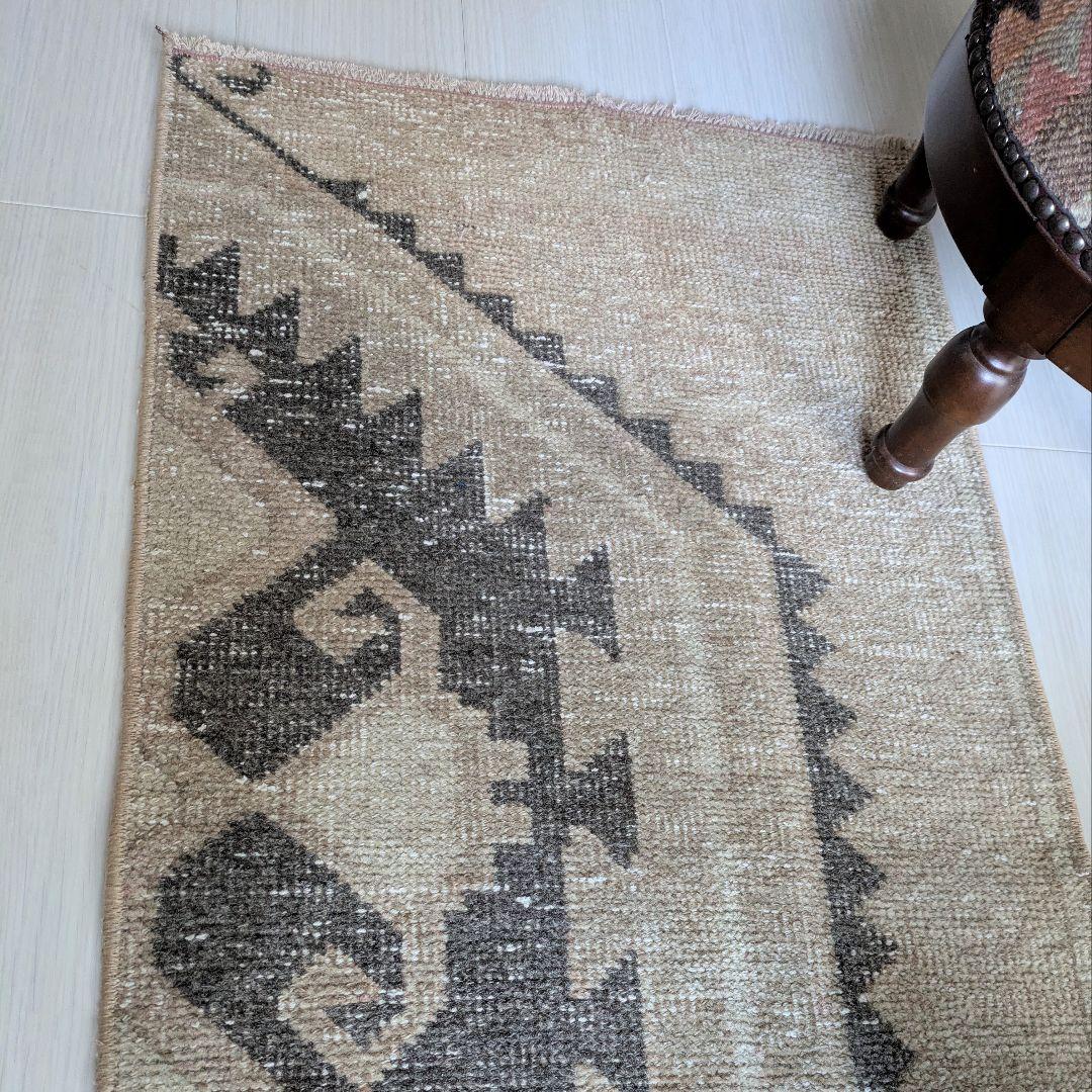 50×100 ベージュトルコヴィンテージラグ　ミニサイズ