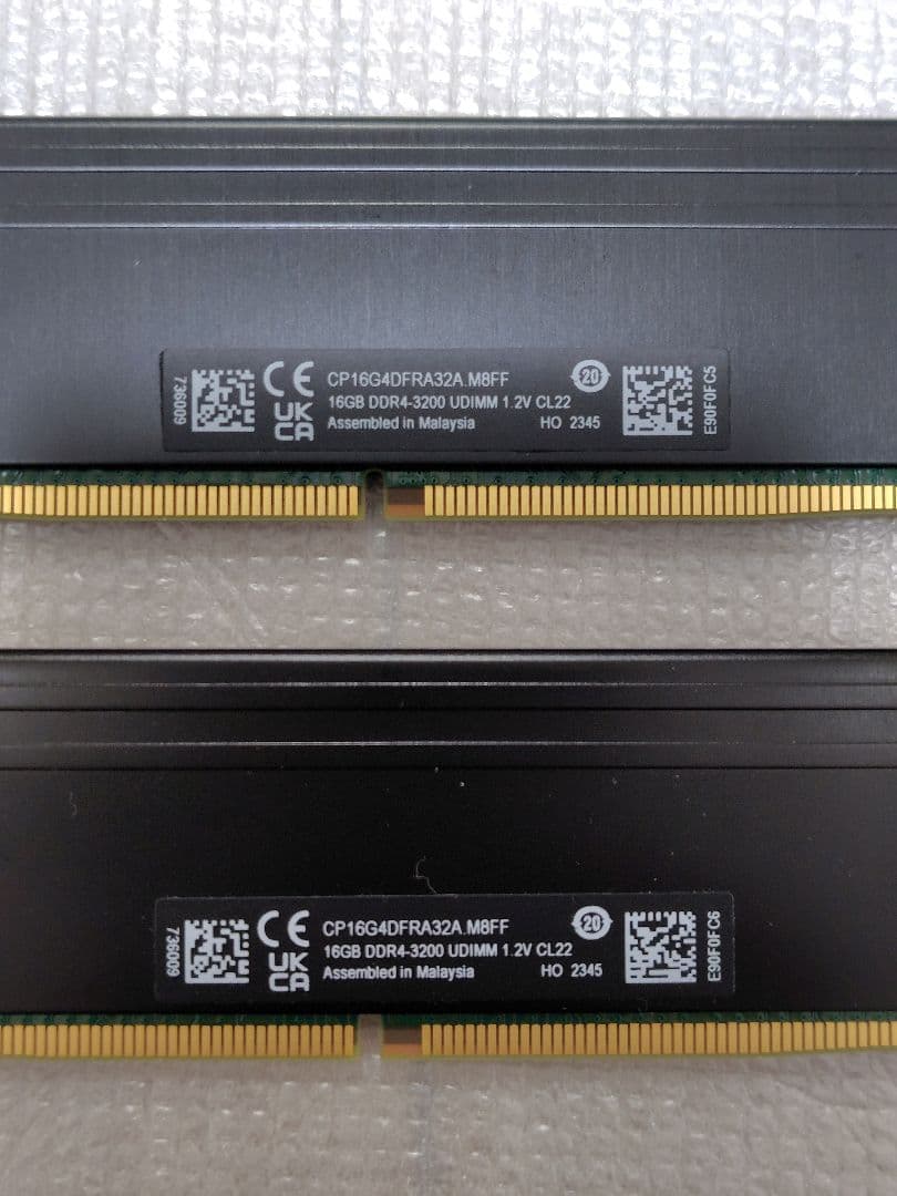 Crucial 32GB (16GB x 2) DDR4-3200 メモリ