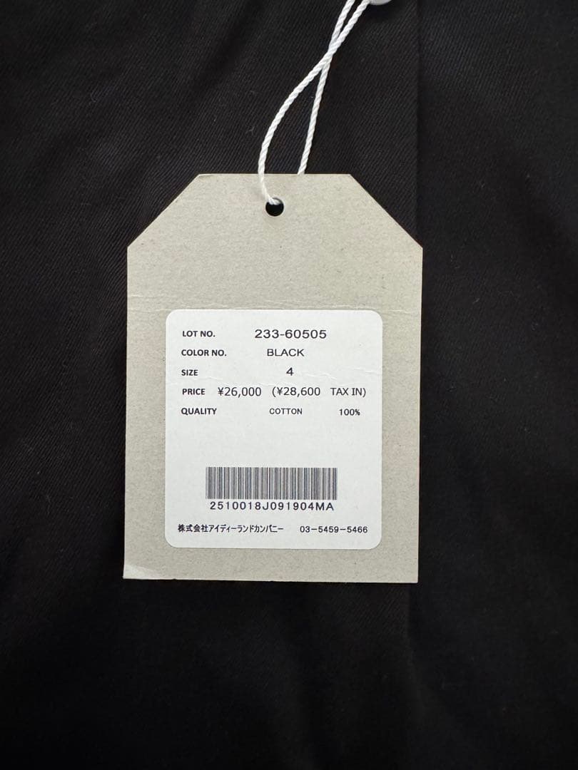 パンツ UNIVERSAL PRODUCTS. ONE TUCK CHINO BLACK