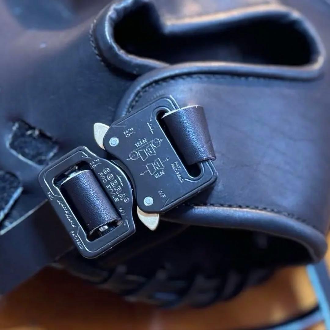 キャッチャーミット硬式軟式野球対応オールブラックモデル