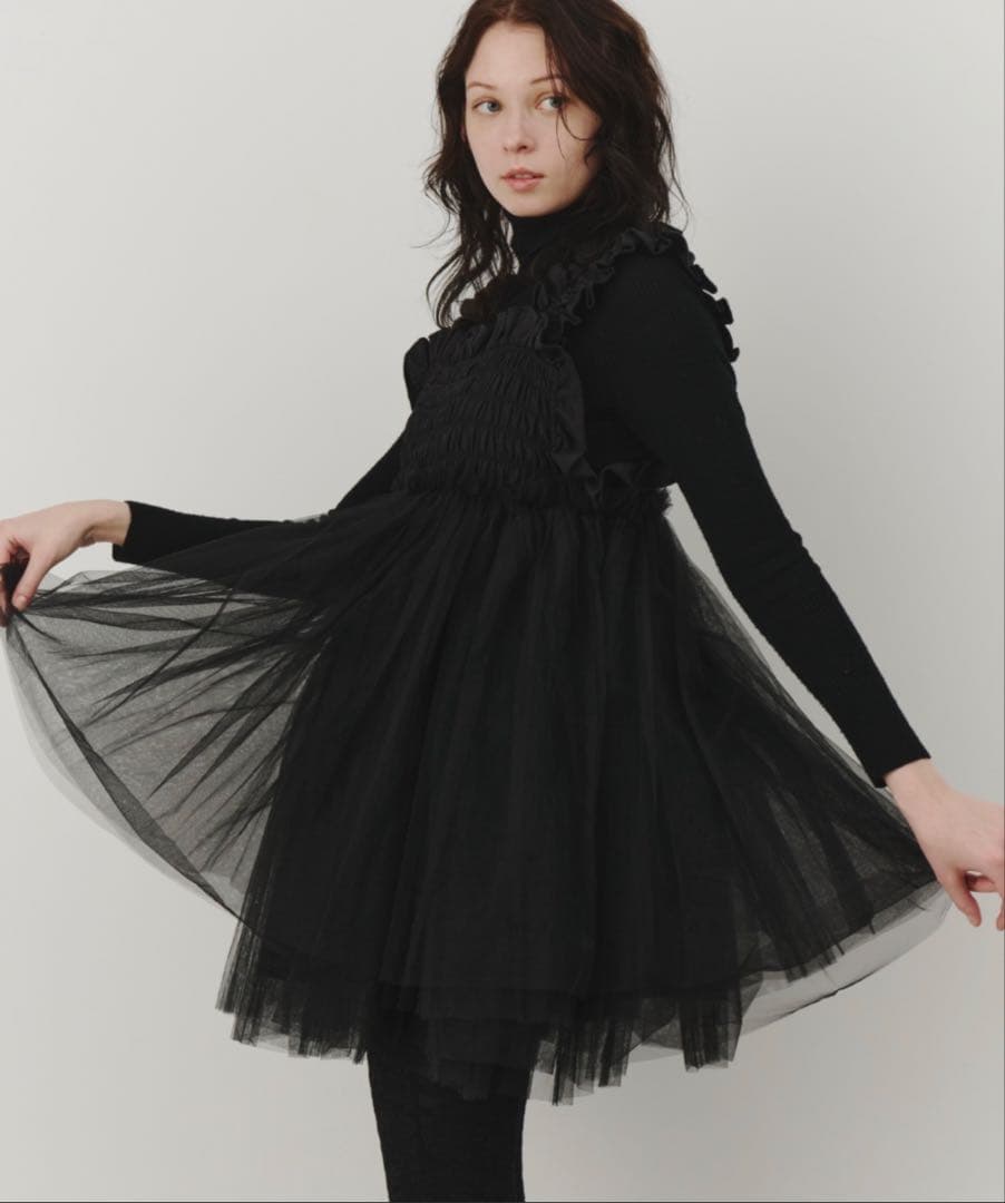 【新品】チュールギャザーキャミソール【perna】