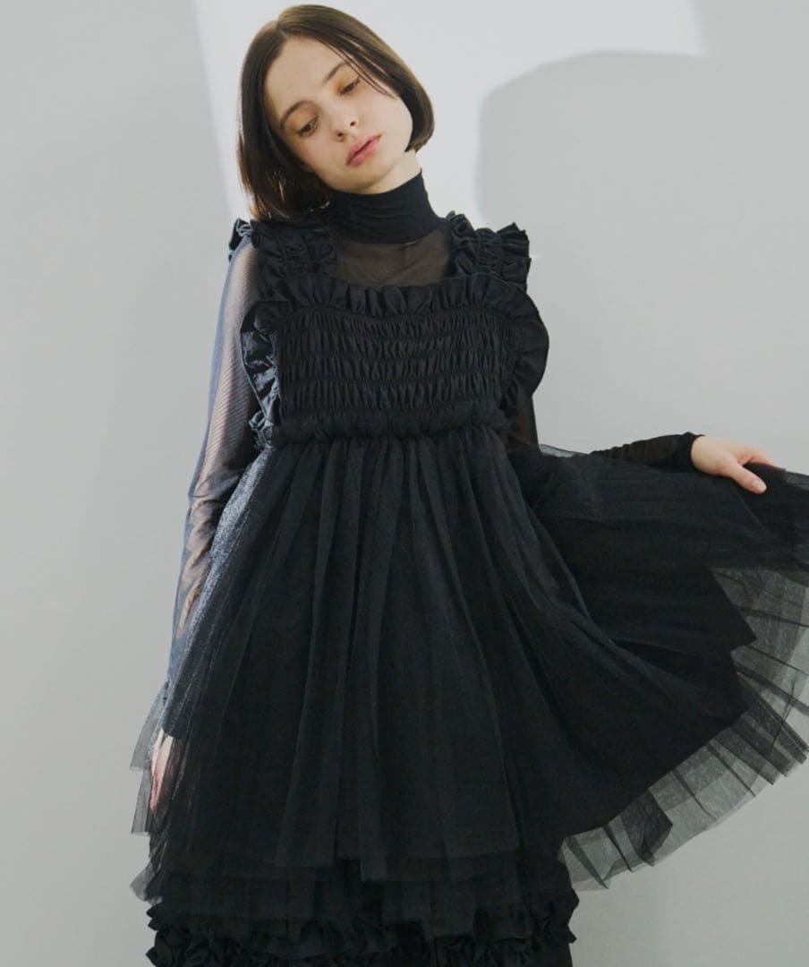 【新品】チュールギャザーキャミソール【perna】