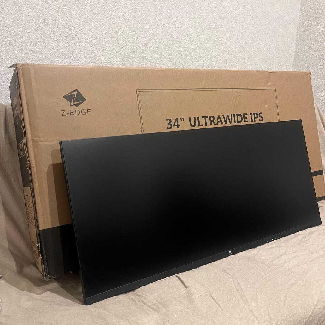 美品 34インチ ウルトラワイド ゲーミングモニター UWQHD Z-EDGE